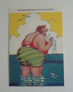 Andrew Wright-1993 Adult Humor Postcard'THE SIGHTS HERE ARE NOT ALL ON THE FRONT - Picture 1 of 6