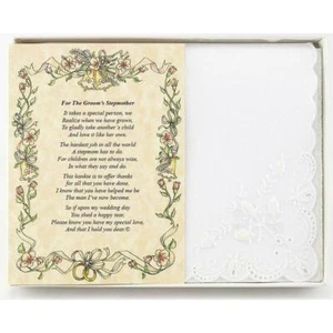 For Groom's Stepmother or Someone Dear Wedding Handkerchief - Picture 1 of 3
