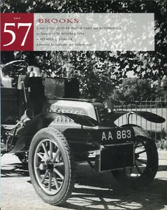Brooks Auction Catalogue no.57 Aston Martin De Dion Bouton Ferrari 1996 - Picture 1 of 1