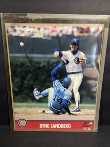 Ryne Sandberg (Cubs), Line Drive Action Photos; MLB '91 - Taped Shut 11”