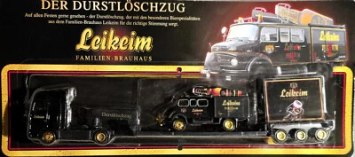 Leikeim Durstlöschzug Werbetruck Biertruck Sammeltruck MAN Tieflader + MB LKW - Bild 1 von 4