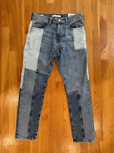 New PacSun Eco Indigo Wash Patchwork Slim Taper Jeans Men’s Size 29x30 - Picture 1 of 5