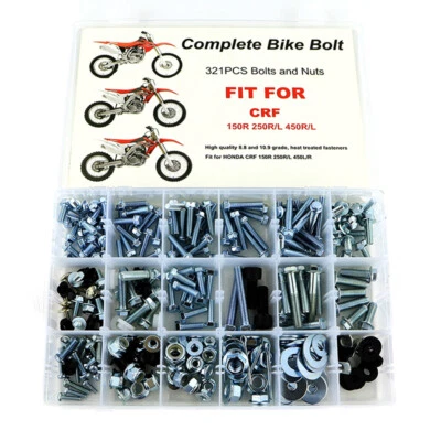 Fit For 2005-2017 Honda CRF450X Plastic Body Frame Engine Fenders Bolts Kit  - Image 1 of 4
