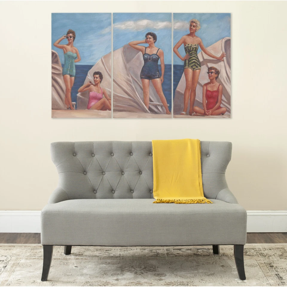 SAFAVIEH By The Sea Triptych Wall Art | 16" x 28" | - Image 1 of 1