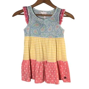 MATILDA JANE | Girl Dreamsicle Multicolor Multi-Print Tiered Tunic Top size 8 - Picture 1 of 10