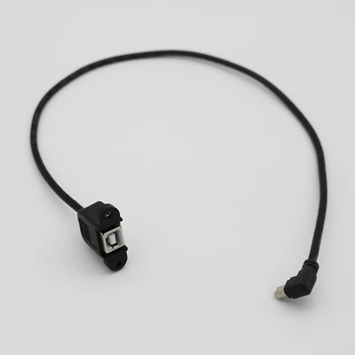 Mini 5 Pin Male Left Angle to USB 2.0 B Female Panel Mount Extension Cable 50cm - Image 1 of 4