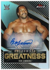 2021 Topps Finest WWE Uncrowned Greatness Refractor Auto RON SIMMONS #UG-15