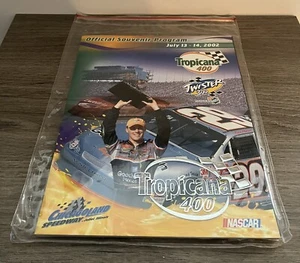 NASCAR 2002 Tropicana 400 Official Souvenir Program + Protective Case - Picture 1 of 4
