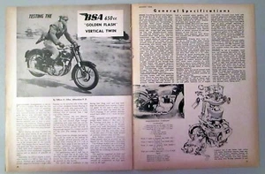 1950 BSA Golden Flash 650 Motorrad - Original Straßenprüfartikel - Bild 1 von 1