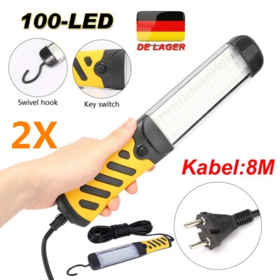 2Stk LED Stablampe für KFZ Arbeitsleuchte Werkstattlampe Handlampe mit Magnet DE - Bild 1 von 4
