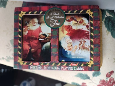 1987 Two Decks of Limited Edition Coca Cola Nostalgia Playong Cards - Image 1 of 2