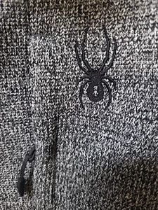 Maglione uomo nuovo con etichette Large Spyder zip peso medio nucleo prezzo al dettaglio consigliato $129 grigio - Foto 1 di 14