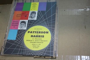 ROY HARRIS vs FLOYD PATTERSON Vintage Boxing Program 8/18/1958 LOS ANGELES RARE - Picture 1 of 2