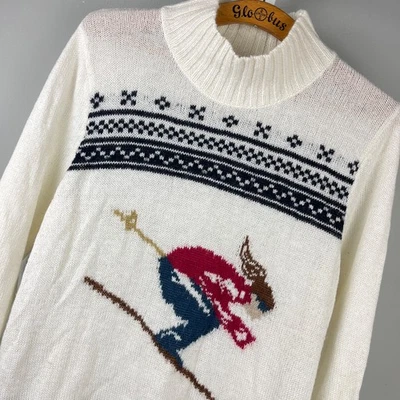 Suéter Eddie Bauer Mujer XL Esquí Esquiador Preppy Clásico Mezcla Mohair Preppy Foto 1 de 4