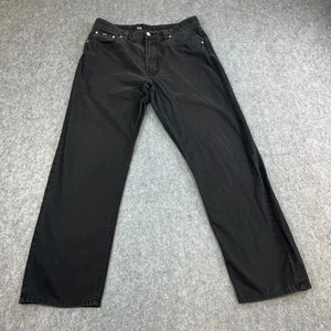 Jeans uomo Hugo Boss regular dritto 34 32 lavaggio scuro nero vintage leggero - Foto 1 di 12