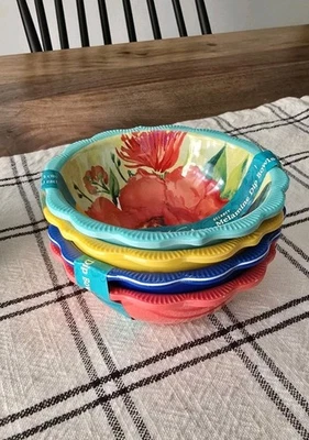 Pioneer Woman Delaney Floral Melamine Dip Bowls Set of 4 - NEW