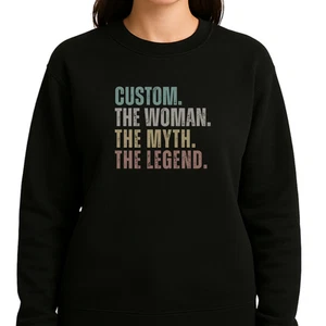 Sudadera Personalizada La Mujer El Mito La Leyenda - Pullover con Nombre Personalizado - Imagen 1 de 8