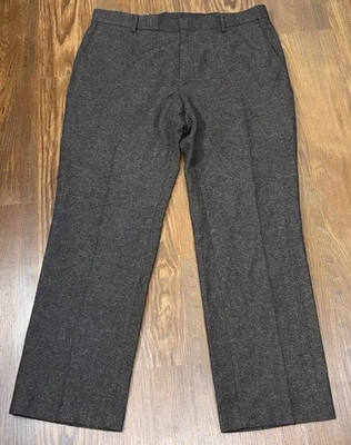 NWT BANANA REPUBLIC HEATHER MIST FLANNEL DRESS PANTS SZ 36X30 TAILORED SLIM FIT - Image 1 of 4