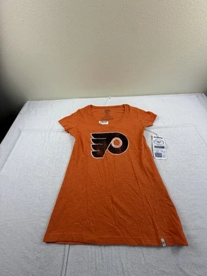 WOMENS NHL 47 BRAND PHILADELPHIA FLYERS Sz Med V-Neck Shirt New $40 - Image 1 of 4