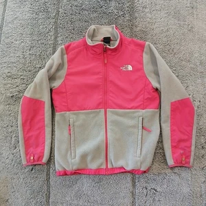 The North Face Girl's L (14/16) Denali Pink Polartec Full Zip Fleece Jacket FLAW - Picture 1 of 17