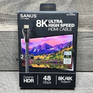 Cable HDMI de ultra alta velocidad HDMI Sanus SAL-21HDMI2 8K de 2 metros 6,56 pies - NUEVO - Imagen 1 de 4