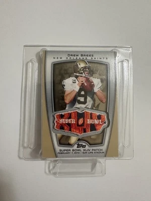 2010 Topps NFL Drew Brees Super Bowl XLIV parche conjunto objetivo New Orleans Saints  Foto 1 de 2