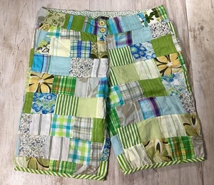 Grüne Patchwork Shorts Damen Medium Boho Hippie " - Bild 1 von 5