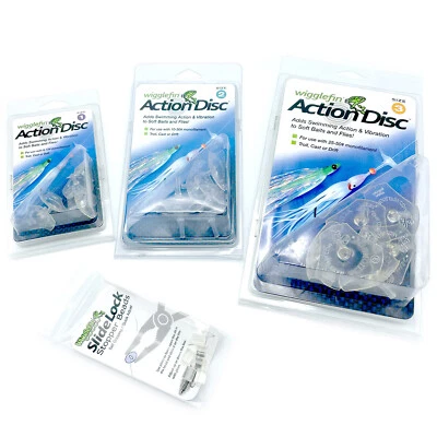 DISCOS DE ACCIÓN WIGGLEFIN / CUENTAS DE TAPÓN DE BLOQUEO DESLIZANTE - Señuelos de pesca para atar moscas ¡NUEVO! Foto 1 de 4