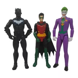 DC COMICS BATMAN ROBIN AND JOKER SET OF 3 FIGURINES ALL IN GREAT CONDITION - Foto 1 di 2
