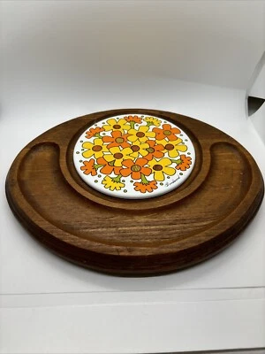 Bandeja de queso y azulejos de cerámica - Goodwood Japón - Ovalada Vintage Floral Foto 1 de 4