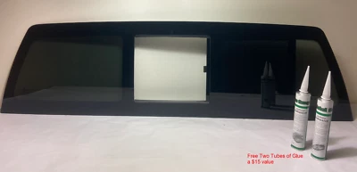 Fit 2007-2013 Chevy Silverado Rear Glass Manual Sliding Window NonHeat/OnePanel - Image 1 of 4