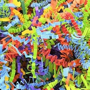 Colorful Mix of Crinkle Paper for Birthdays, Gift Bags or Easter Baskets (Bright - Picture 1 of 6