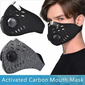 Cycling Sport Face Mask With Active Carbon Filter Reusable Washable Mouth Mask - Picture 1 of 25