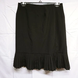 Briggs New York Womens Size 8 Black Ruffled Zip Skirt - Picture 1 of 15