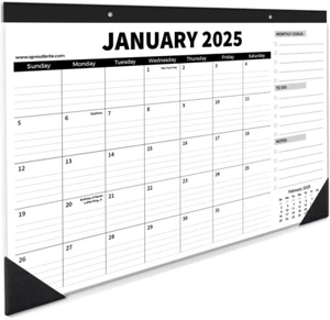 18 Month Desk Calendar 17" X 11.5" Medium Size Desktop Monthly Planner with To-D - Picture 1 of 12