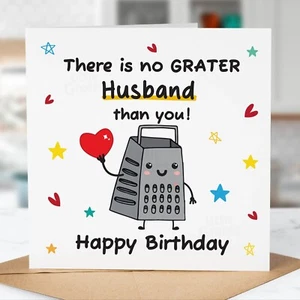Funny Birthday Card, no GRATER Husband, card for Husband fun, Happy Birthday - Bild 1 von 4