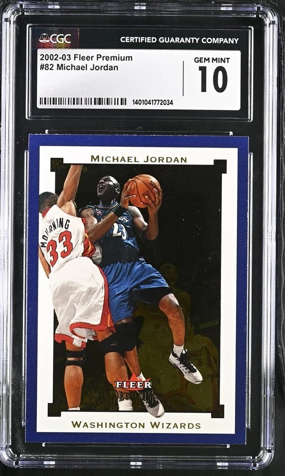2002-03 Fleer Premium #82 Michael Jordan CGC GEM-MINT 10 Washington Wizards HOF - Image 1 of 2