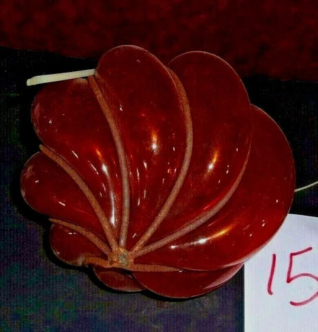 Antique ORANGE Art Nouveau HAND BLOWN Ceiling Light Fixture L-1800s-E-1900s Cover