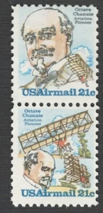 US. C93 & C94. 21c. Octave Chanute Issue. Vert. Pair of 2. MNH. 1979 - Picture 1 of 1