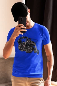 Classic Fiat 126 / 500 aircooled engine image t shirt - free postage - Picture 1 of 8