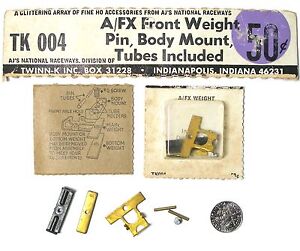 Vintage HO Slot Car SPEED PARTS AJ's TWINN-K AFX WEIGHT KIT LEXAN BODY MOUNT 004
