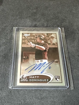 Matt Dominguez 2012 Topps Chrome Sepia Refractor RC Autograph Auto 39/75 - Image 1 of 2