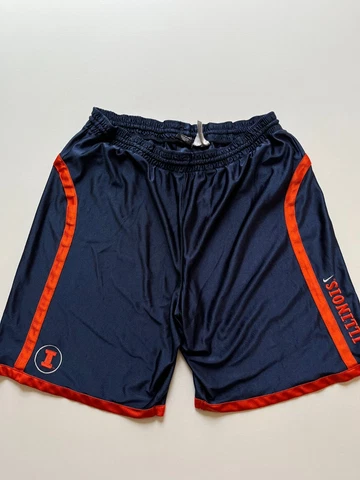 Nike Illinois Fighting Illini Shorts Mens XL Blue Orange Basketball NCAA READ Cover