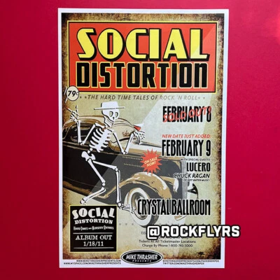 SOCIAL DISTORTION 2011 (3rd Ver) Concert Promo 11x17 Street Poster - Image 1 of 3