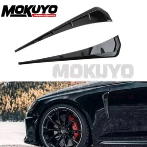 2X Black Soft Front Side Fender Air Vent Cover Trim For Toyota Camry Corolla - Picture 1 of 7