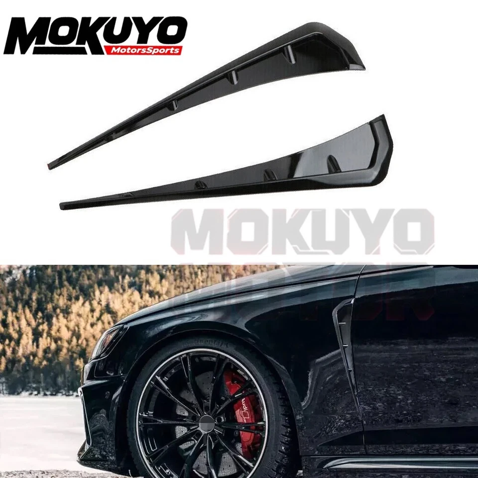 2X Cubierta de ventilación de aire para guardabarros delantero suave negro para Toyota Camry Corolla Foto 1 de 4