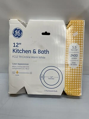 GE 12” Kitchen And Bath CIRCLINE Warm White FC12T9/KB  1 Bulb - Image 1 of 2
