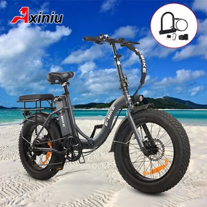 20'' Folding Electric Bike 4.0 Fat Tire Beach Snow City City E-Bike Bicycle - Picture 1 of 10