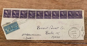 Thomas Jefferson 3 Cent Stamp On Envelope - Picture 1 of 4