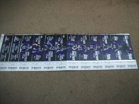 2017 Baltimore Ravens Ticket Sheet NEW 10 Tickets Cover